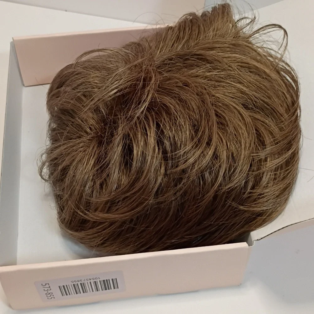 Hair Topper for Women • Short Pixie Style • Light Ash Brown • Lightweight Full C
